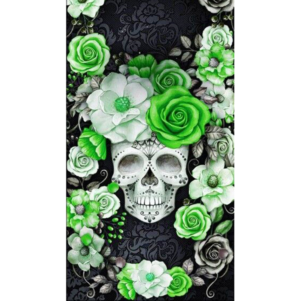 Skull - Full Round Drill Diamond Painting 40*80CM