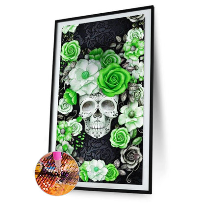 Skull - Full Round Drill Diamond Painting 40*80CM