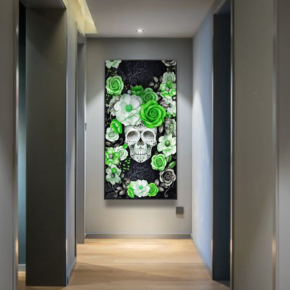 Skull - Full Round Drill Diamond Painting 40*80CM