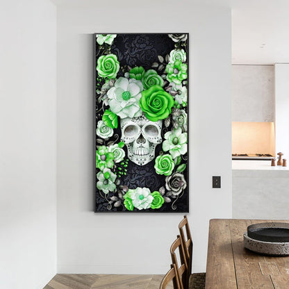 Skull - Full Round Drill Diamond Painting 40*80CM