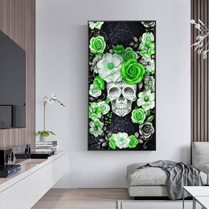 Skull - Full Round Drill Diamond Painting 40*80CM