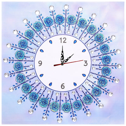 Simple Flower Clock Part Drill Special Shape Diamond DIY Mosaic Clocks Gift