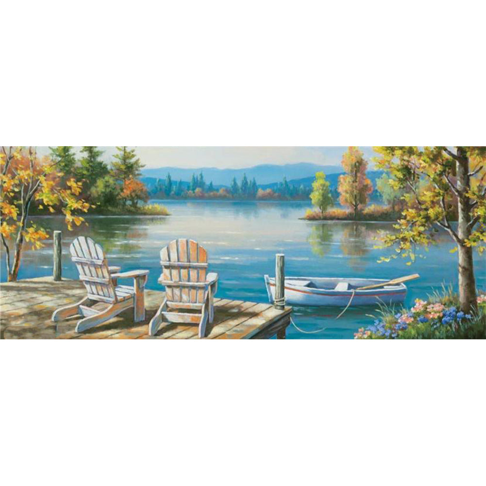 Lakeside - Full Round Drill Diamond Painting 80*30CM