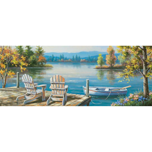 Lakeside - Full Round Drill Diamond Painting 80*30CM