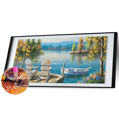 Lakeside - Full Round Drill Diamond Painting 80*30CM