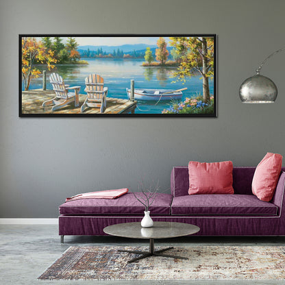 Lakeside - Full Round Drill Diamond Painting 80*30CM