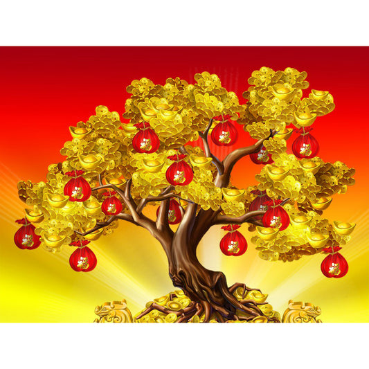 Money Tree - Full Round Drill Diamond Painting 40*30CM