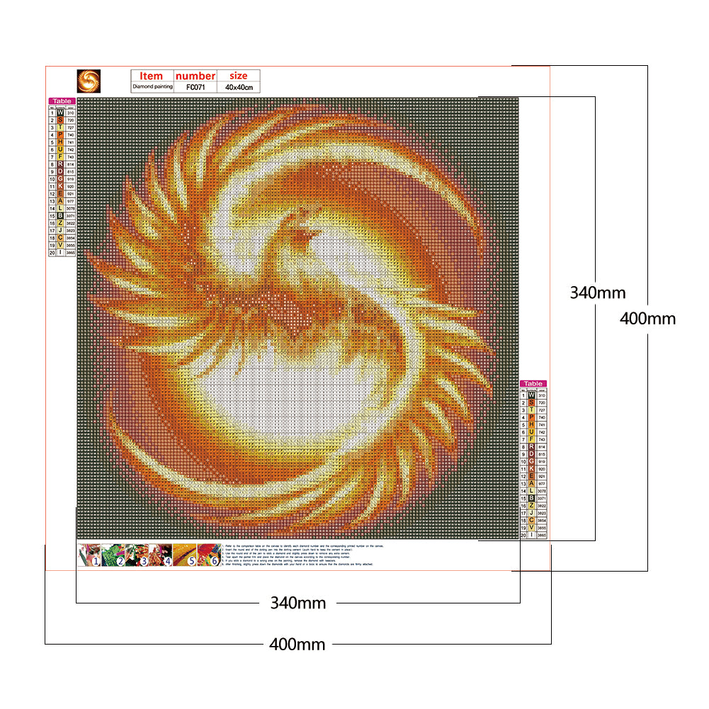 Phoenix - Full Square Drill Diamond Painting 40*40CM