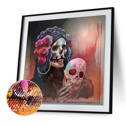 Halloween Skeleton - Full Square Drill Diamond Painting 40*40CM