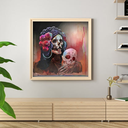 Halloween Skeleton - Full Square Drill Diamond Painting 40*40CM