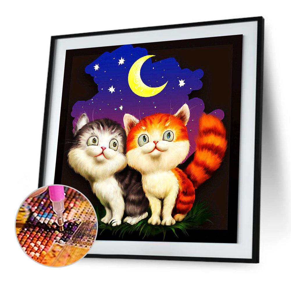 Cat - Full Square Drill Diamond Painting 40*40CM