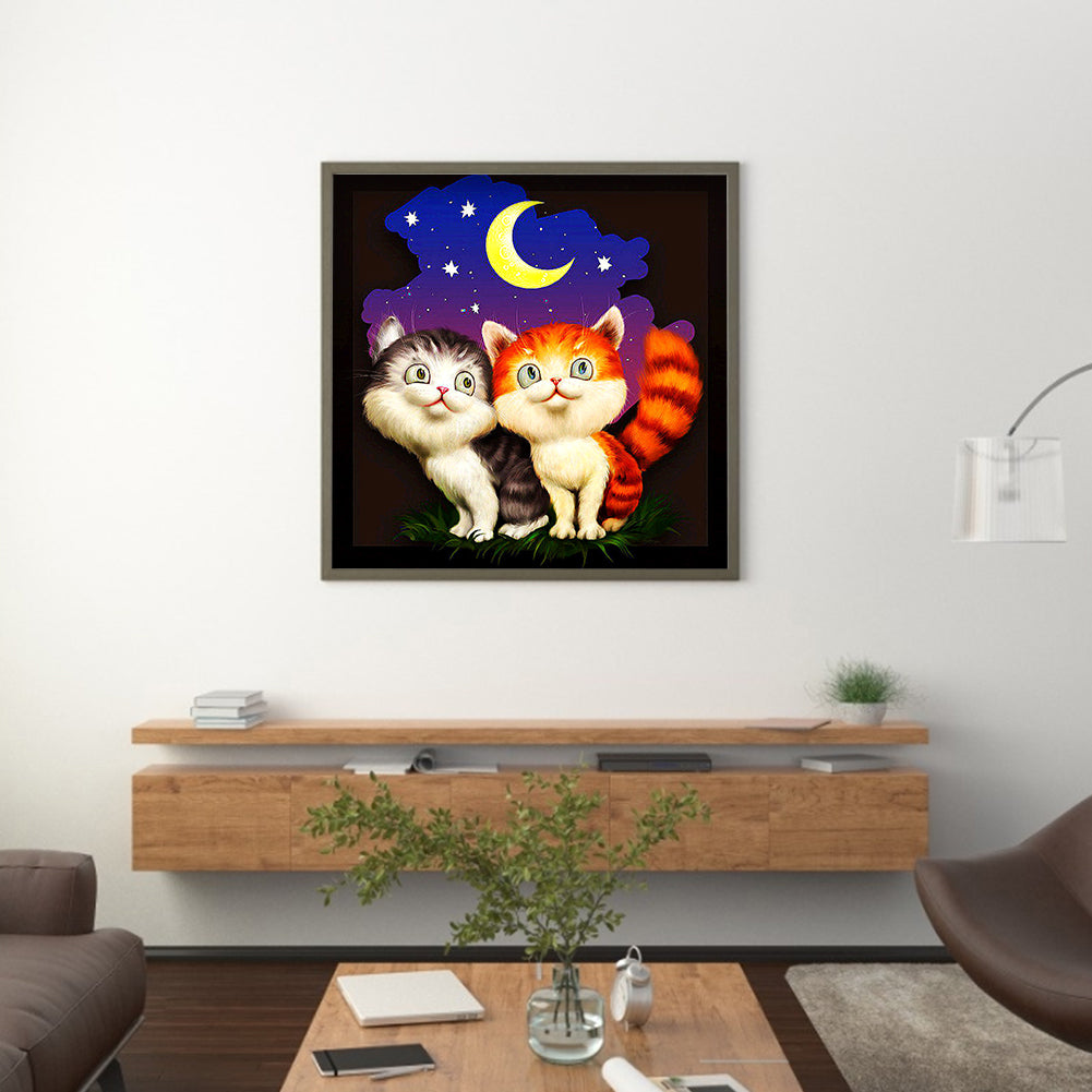 Cat - Full Square Drill Diamond Painting 40*40CM