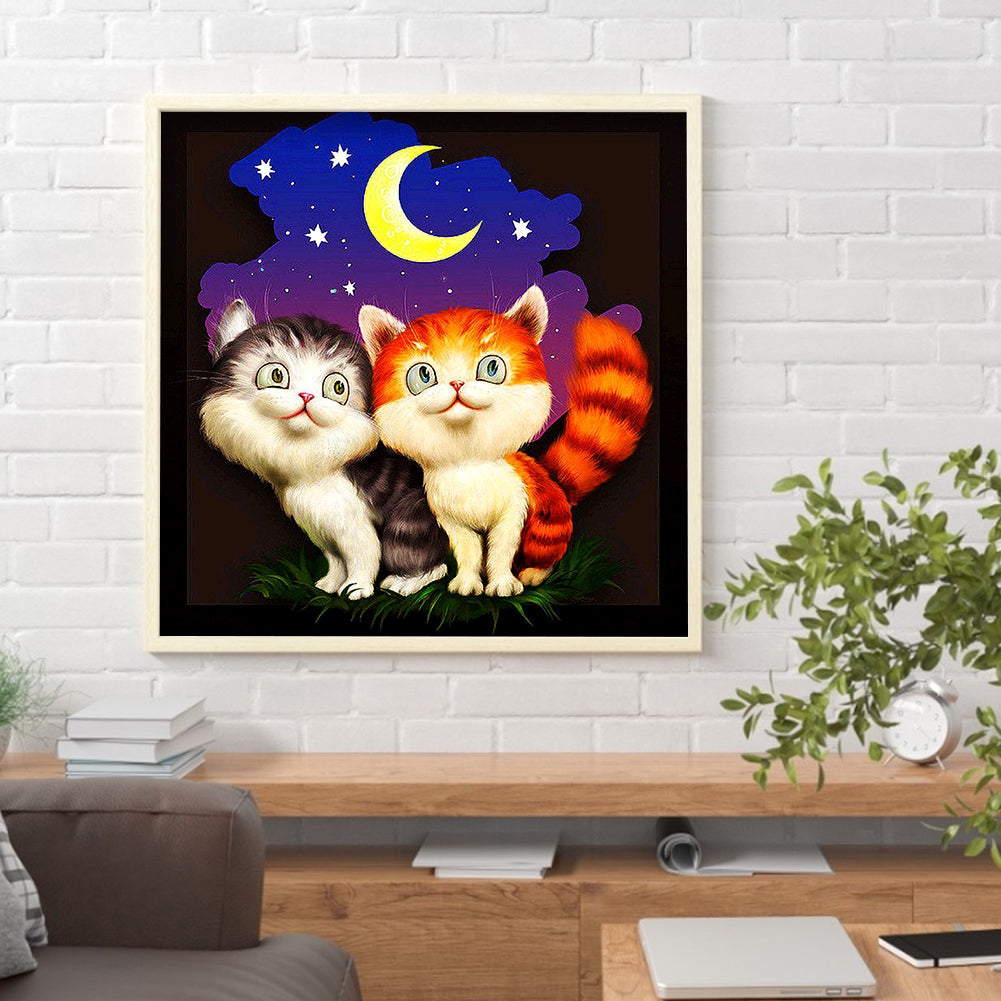 Cat - Full Square Drill Diamond Painting 40*40CM