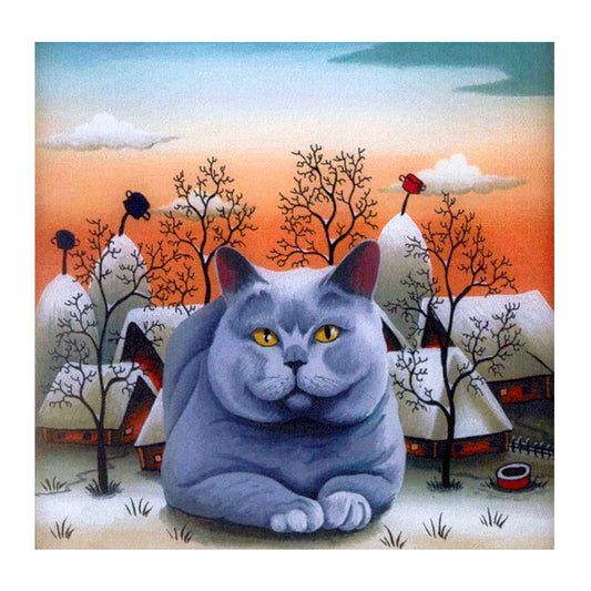 Cat - Full Square Drill Diamond Painting 40*40CM