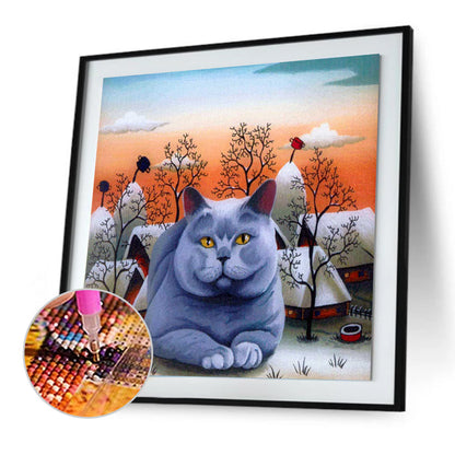 Cat - Full Square Drill Diamond Painting 40*40CM