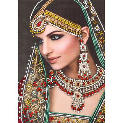 Indian Lady - Special Shaped Drill Diamond Painting 30*40CM