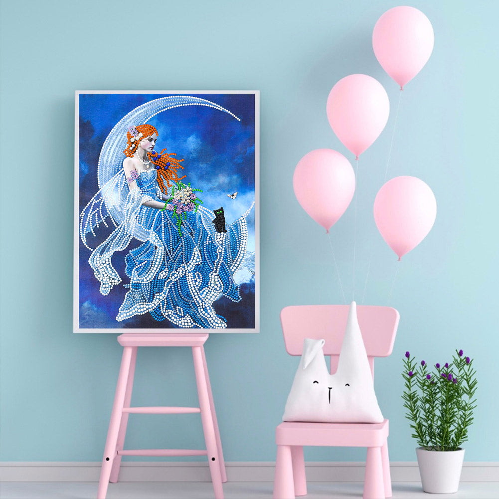 Alien Girl - Special Shaped Drill Diamond Painting 30*40CM