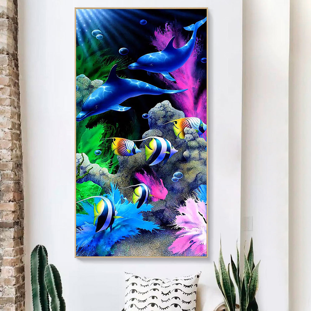 Underwater World - Full Round Drill Diamond Painting 40*80CM