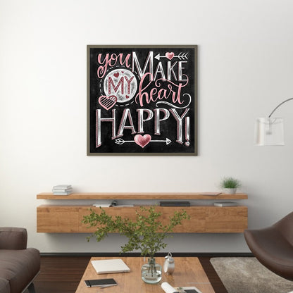 Blackboard Word - Full Round Drill Diamond Painting 40*40CM