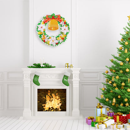 Festival Diamond Wreath DIY 5D Mosaic Resin Painting Kit Rhinestone Garland