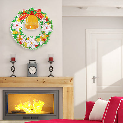 Festival Diamond Wreath DIY 5D Mosaic Resin Painting Kit Rhinestone Garland