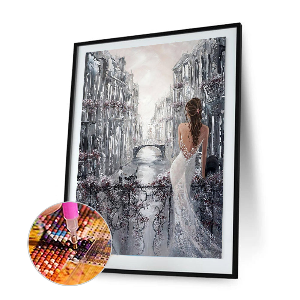 Oil Beauty - Full Round Drill Diamond Painting 30*40CM