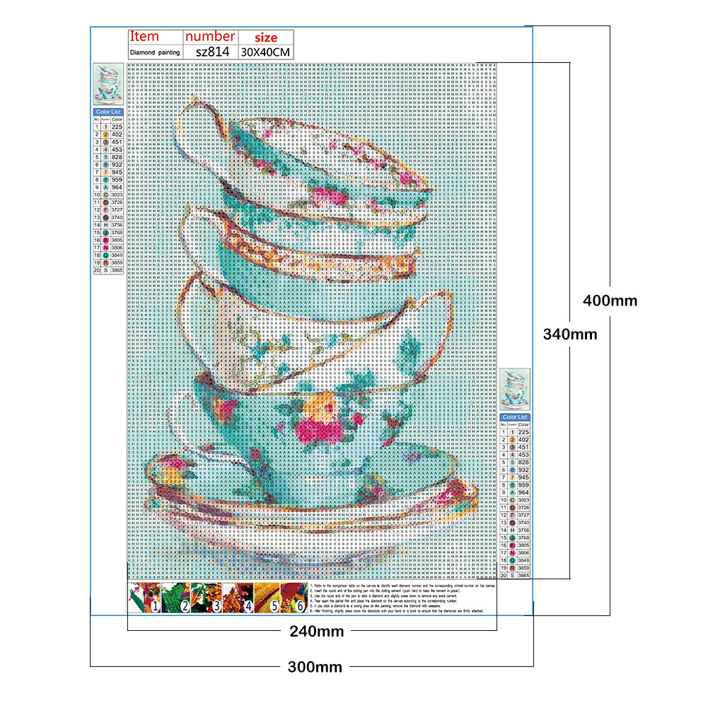 Cup - Full Round Drill Diamond Painting 30*40CM