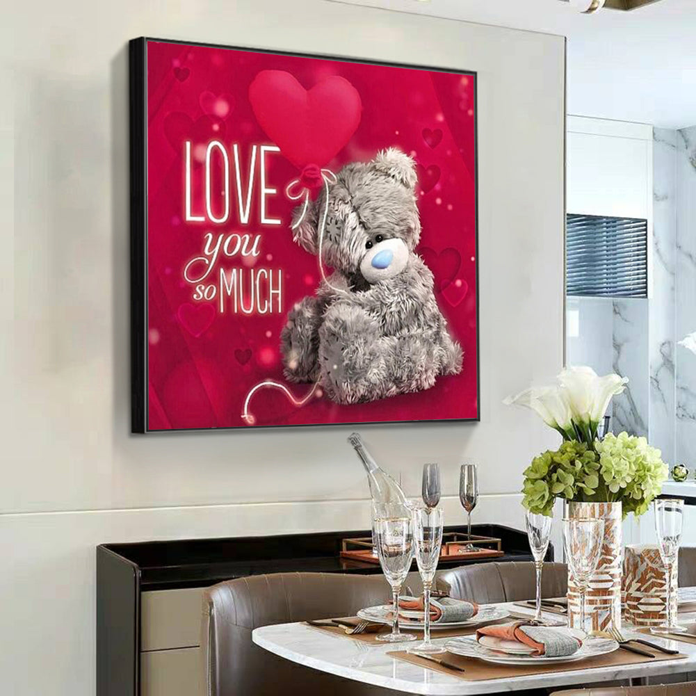 Love Bear - Full Round Drill Diamond Painting 30*30CM