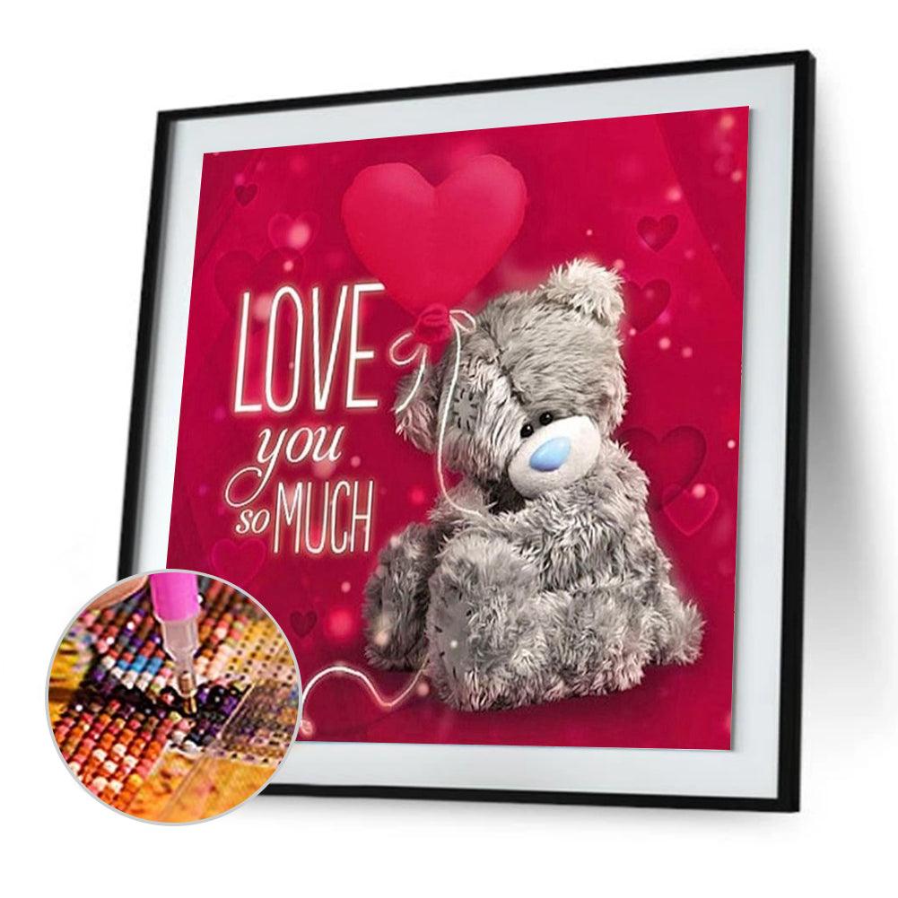 Love Bear - Full Round Drill Diamond Painting 30*30CM