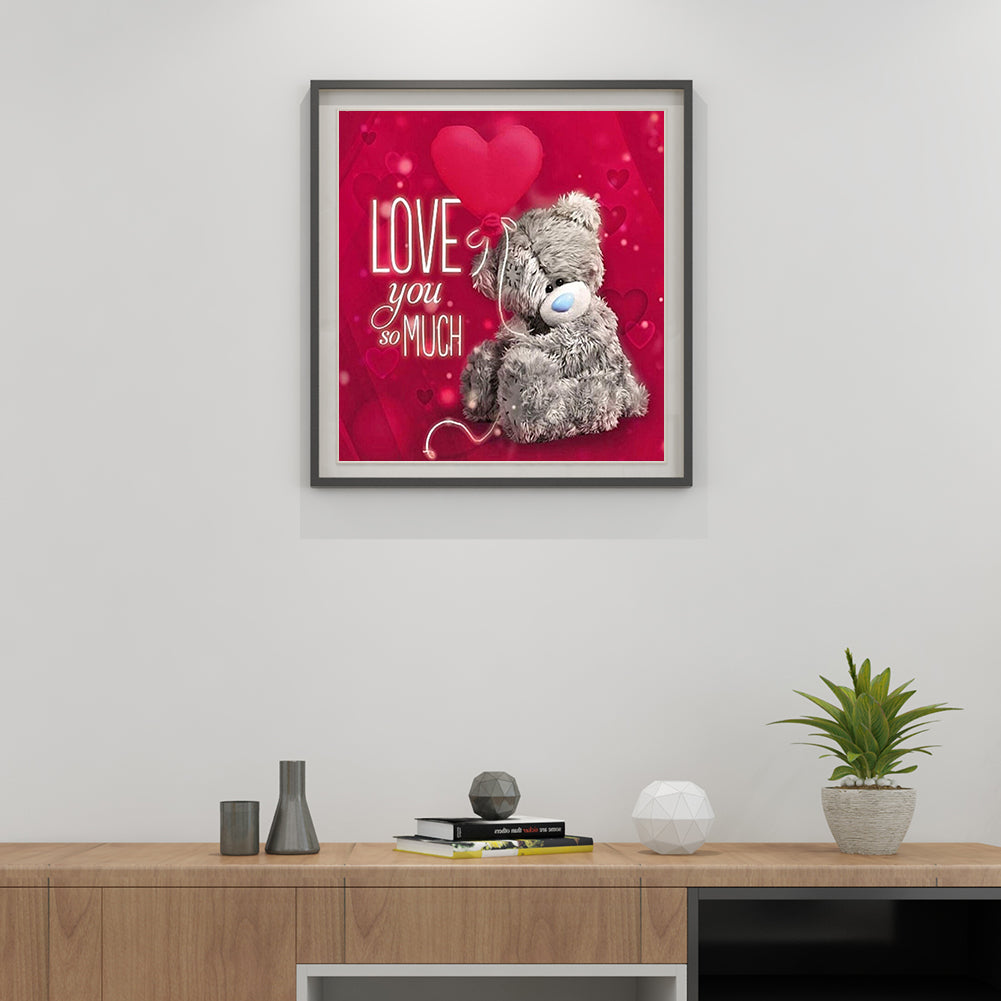 Love Bear - Full Round Drill Diamond Painting 30*30CM