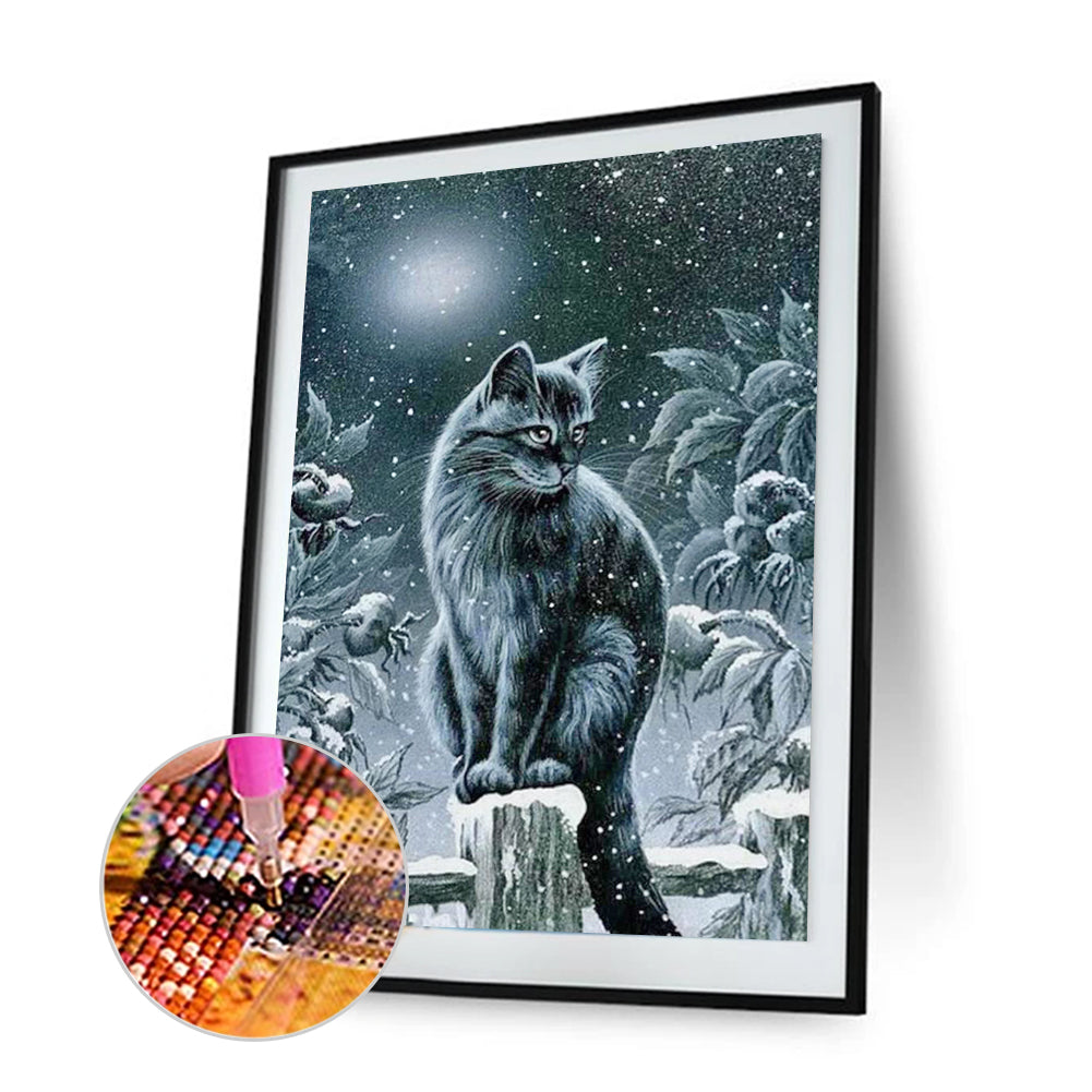 Cat - Full Round Drill Diamond Painting 30*40CM