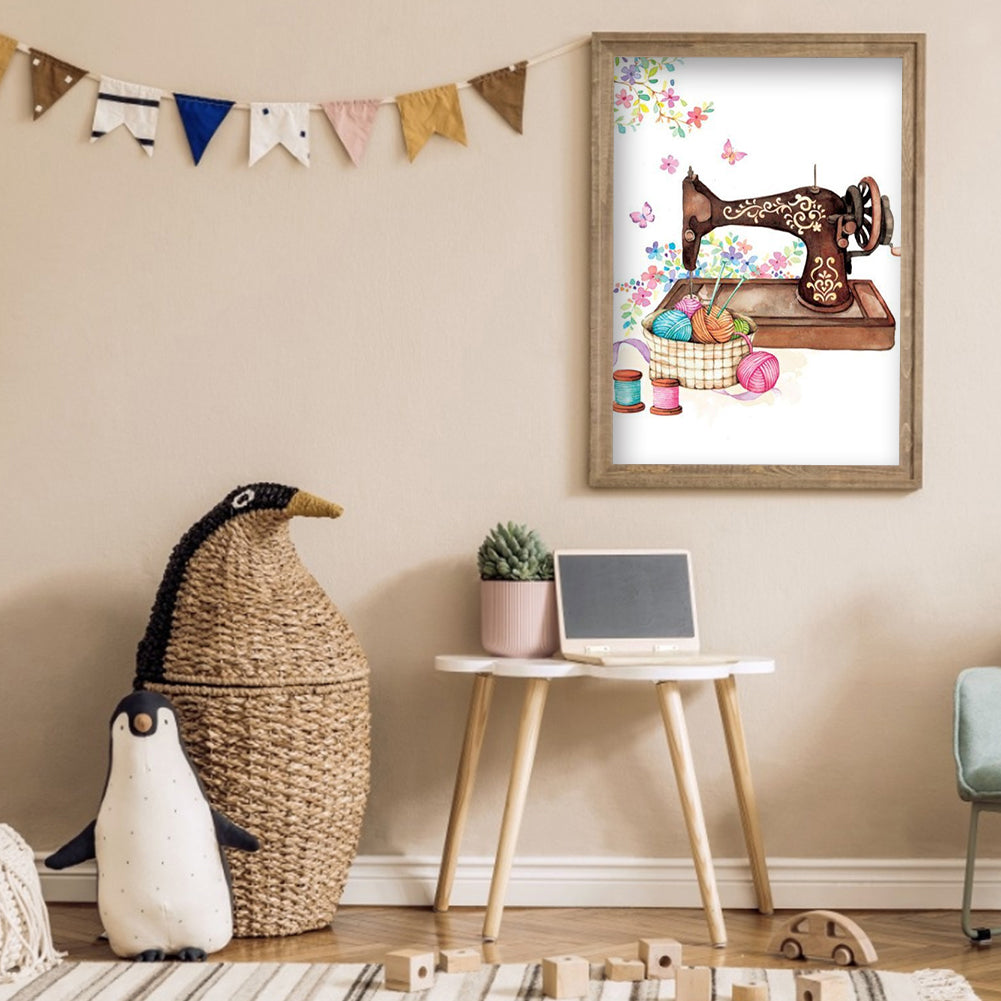 Sewing Machine - Full Round Drill Diamond Painting 30*40CM