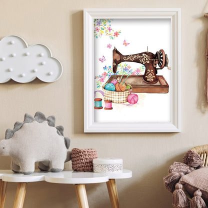 Sewing Machine - Full Round Drill Diamond Painting 30*40CM