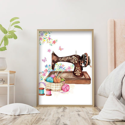 Sewing Machine - Full Round Drill Diamond Painting 30*40CM