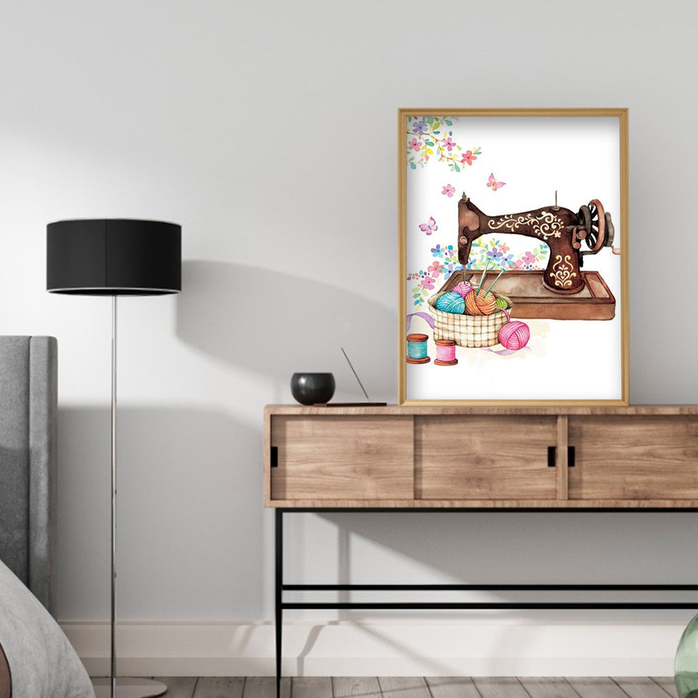 Sewing Machine - Full Round Drill Diamond Painting 30*40CM