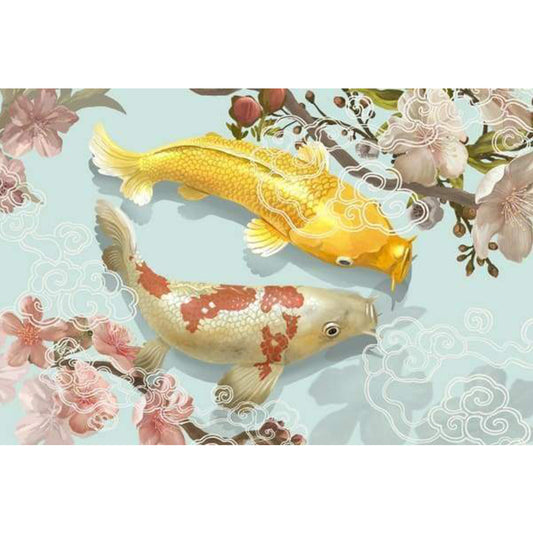 Koi Fish - Full Round Drill Diamond Painting 40*30CM