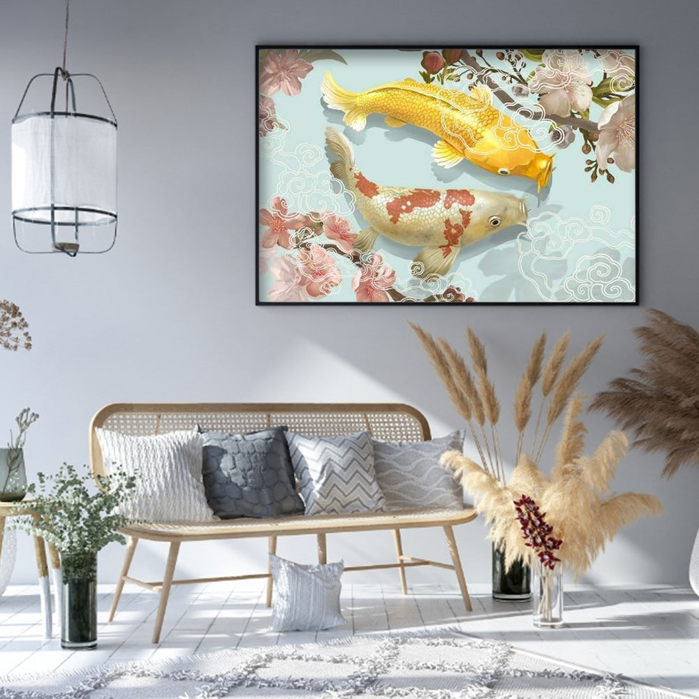 Koi Fish - Full Round Drill Diamond Painting 40*30CM