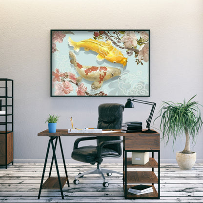 Koi Fish - Full Round Drill Diamond Painting 40*30CM