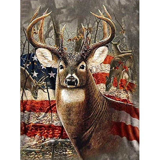 Deer - Full Round Drill Diamond Painting 30*40CM