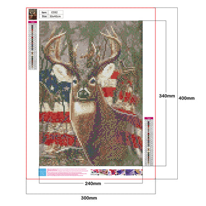 Deer - Full Round Drill Diamond Painting 30*40CM