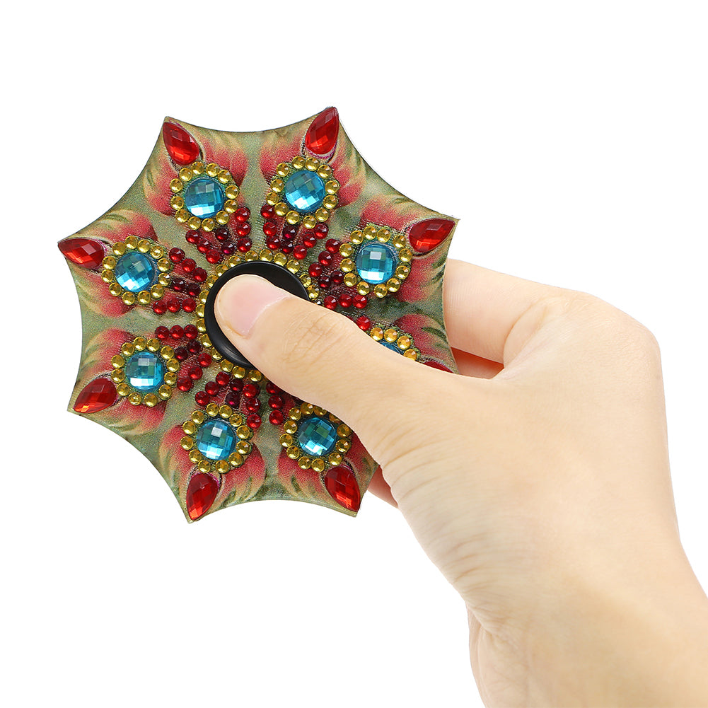 AB Double Sided Drill Fingertip Spinner Crystal Colorful Mandala Spinning