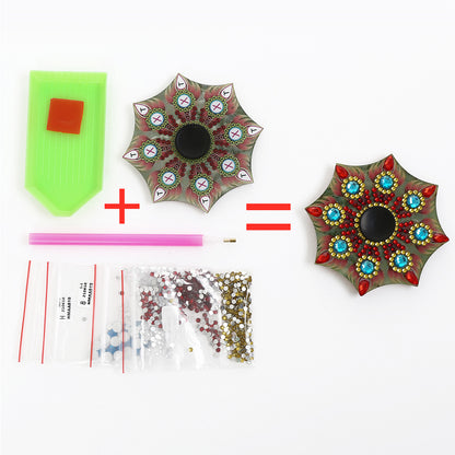 AB Double Sided Drill Fingertip Spinner Crystal Colorful Mandala Spinning