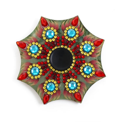 AB Double Sided Drill Fingertip Spinner Crystal Colorful Mandala Spinning