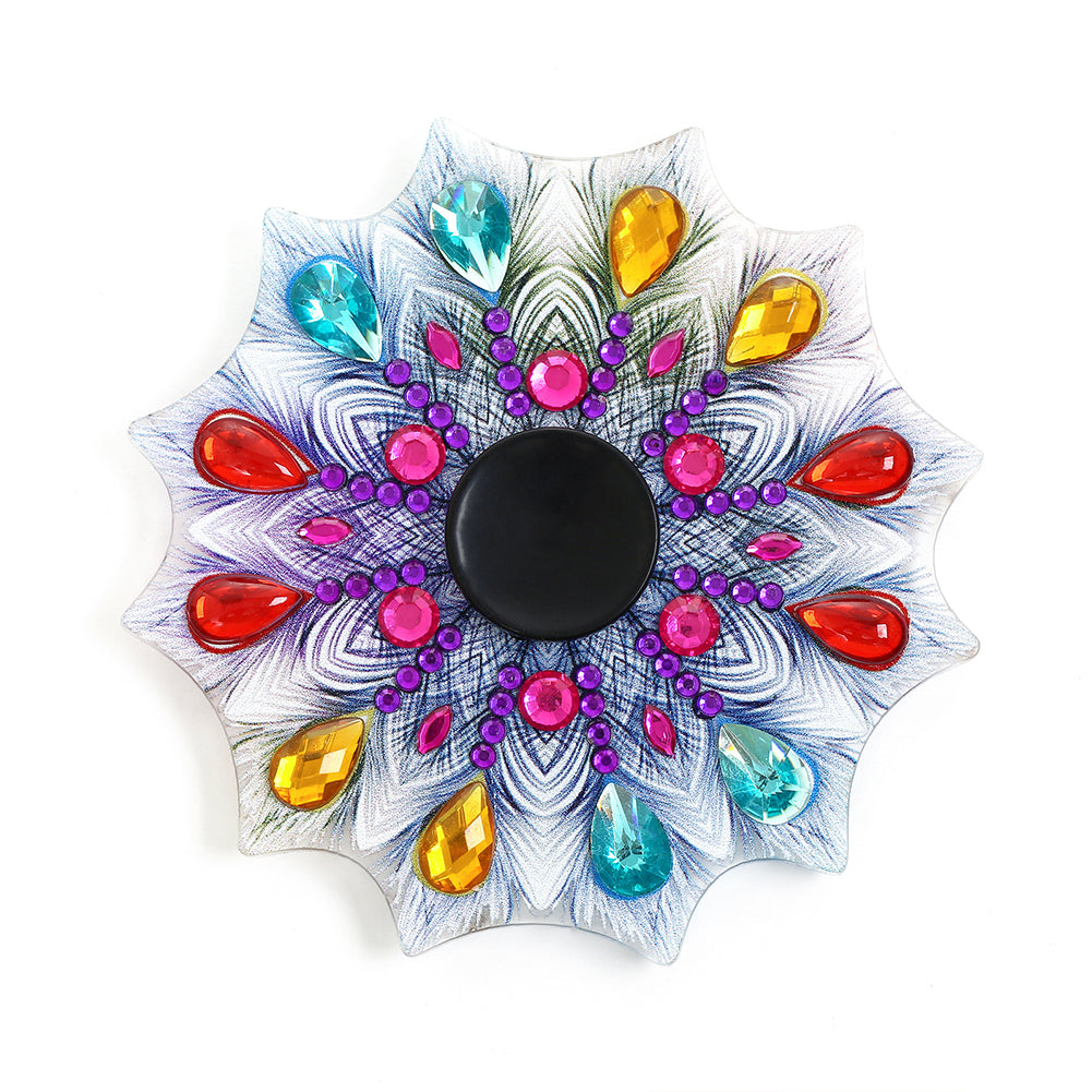 AB Double Sided Drill Fingertip Spinner Crystal Colorful Mandala Spinning