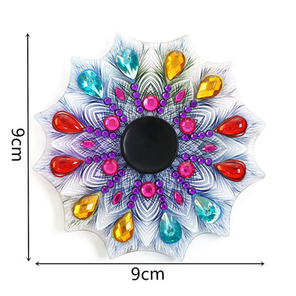 AB Double Sided Drill Fingertip Spinner Crystal Colorful Mandala Spinning