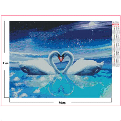 Swan - Full Square Drill Diamond Painting 50*40CM