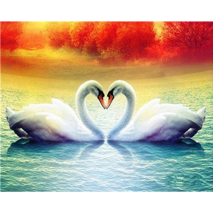 Swan - Full Square Drill Diamond Painting 50*40CM