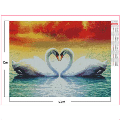 Swan - Full Square Drill Diamond Painting 50*40CM