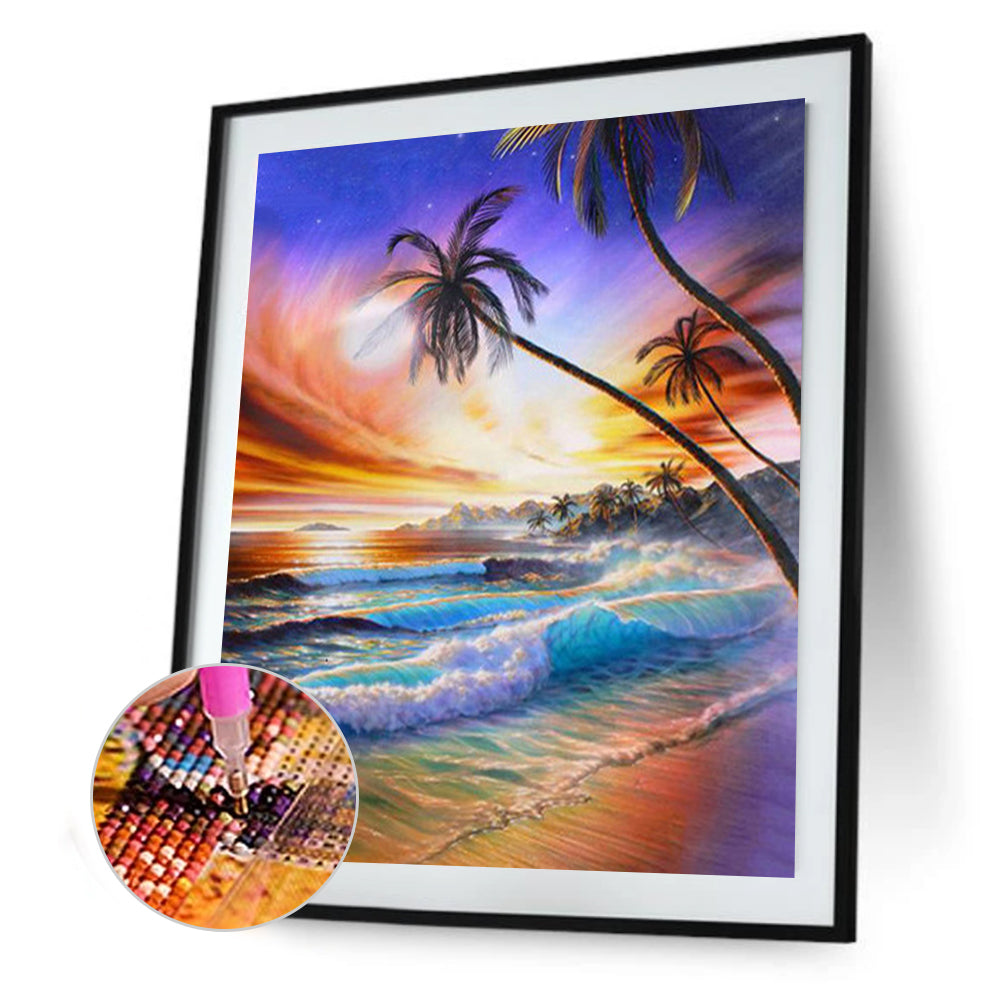 Coconut Tree - Full Square Drill Diamond Painting 40*50CM