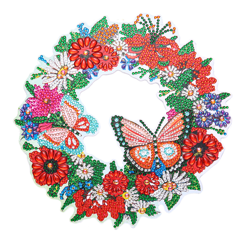 DIY Spot Drill Garland 5D Crystal Diamond Painting Art Flower Wreath Gift